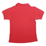 LACOSTE Mens Red Short Sleeve Plain Polo Shirt S Classic Cotton Blend