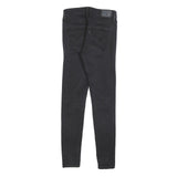 LEVI'S Womens Slim Black Denim Skinny Jeans Cotton Blend W26 L28 Stylish Zip