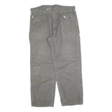 CARHARTT Mens Cotton Blend Grey Regular Straight Trousers W38 L32 Workwear