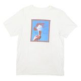 NIKE Mens White Graphic T-Shirt S Short Sleeve Crew Neck Cotton Blend Casual