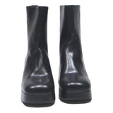 CHARLES & KEITH Womens Platform Ankle Boots Leather Black UK 6 Stylish Heel