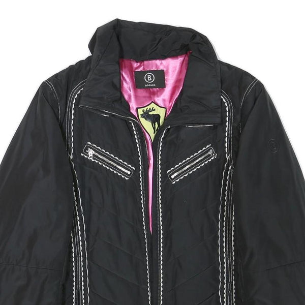 BOGNER Womens Black Zip Jacket S Polyester Blend Quilted Casual Outdoor