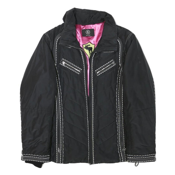 BOGNER Womens Black Zip Jacket S Polyester Blend Quilted Casual Outdoor