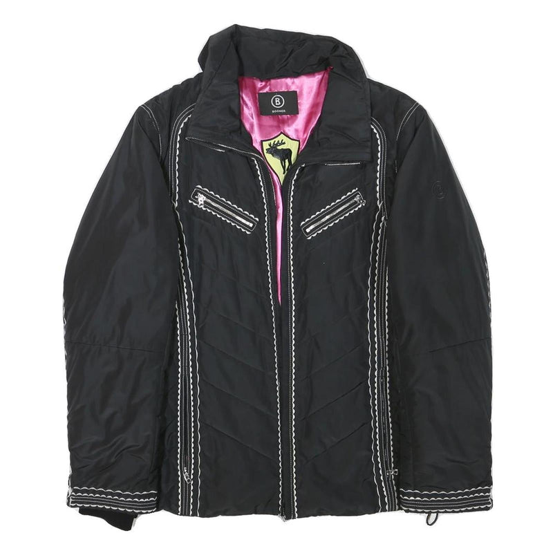 BOGNER Womens Black Zip Jacket S Polyester Blend Quilted Casual Outdoor