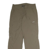 MAMMUT Womens Cotton Blend Beige Regular Leg Trousers W30 L29 Outdoor Zip