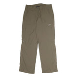 MAMMUT Womens Cotton Blend Beige Regular Leg Trousers W30 L29 Outdoor Zip