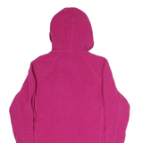 THE NORTH FACE Womens Pink Hoodie M Full Zip Lightweight Fleece Outdoor