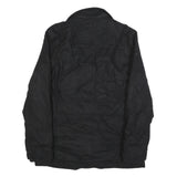 GUESS Mens Black Wool Blend Military Style Jacket XL Woven Zip Casual Outerwear