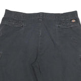DICKIES Mens Cargo Black Cotton Blend Shorts 3XL W38 Workwear Utility Pocket