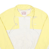 LEVI'S Womens Yellow & White Nylon Zip Jacket S Colourblock Casual Lightweight