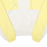 LEVI'S Womens Yellow & White Nylon Zip Jacket S Colourblock Casual Lightweight