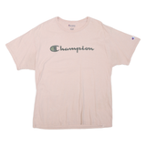 CHAMPION Womens Pink Graphic T-Shirt L Short Sleeve Crew Neck Casual