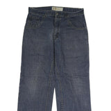 CLUSIO Mens Regular Fit Blue Denim Jeans W32 L30 Classic Cotton Zip Pockets