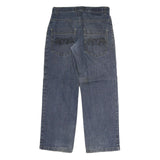 CLUSIO Mens Regular Fit Blue Denim Jeans W32 L30 Classic Cotton Zip Pockets