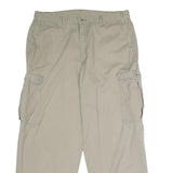 DICKIES Mens Cotton Beige Relaxed Cargo Trousers W38 L32 Workwear Pockets Zip