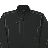 HELLY HANSEN Mens Black Outdoor Jacket L Polyester Blend Zip Plain Casual Warm