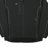 HELLY HANSEN Mens Black Outdoor Jacket L Polyester Blend Zip Plain Casual Warm