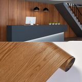 ANYHOUZ Vinyl Floor Tile 40×300cm – Brown Wood Grain Waterproof Self‑Adhesive Flooring