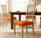 Anyseat Orange PU Leather Chair Cover – Slipcover for Dining, Kitchen, Hotel, Banquet & Living Room Chairs