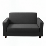 Anyseat 2-Seater Sofa Cover – Plain Dark Grey Style Slipcover for Living Room Chair Protection