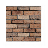 Anyhouz 10pcs Brown Vinyl Wall Tiles – Layered Brick Pattern Design, Waterproof