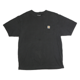 CARHARTT Mens Black Pocket T-Shirt L Short Sleeve Crew Neck Classic Workwear