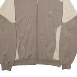 JOINVILLE Mens Beige & Brown Zip Jacket XL Wool Blend Plain Sports Casual