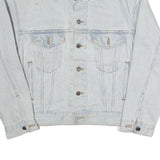 LEVI'S Mens Blue Cotton Blend Denim Jacket S Button Closure Classic Fit