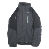 THE NORTH FACE Womens Black & Charcoal Outdoor Jacket M Polyamide Blend Zip