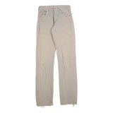 LEVI'S 501 Mens Jeans Beige Regular Straight Denim W26 L31 Distressed Finish