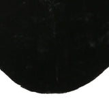 Womens Black Faux Fur Vest M Polyester Blend Plain Sleeveless Elegant Outerwear