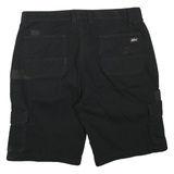 DICKIES Mens Black Cargo Shorts XL W36 Workwear Durable Polyester