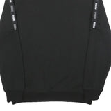 PUMA Mens Black Cotton Blend Crew Neck Sweatshirt S Logo Tape Shoulder
