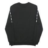 PUMA Mens Black Cotton Blend Crew Neck Sweatshirt S Logo Tape Shoulder