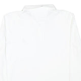NAUTICA Mens White Long Sleeve Classic Fit Cotton Blend Polo Shirt L