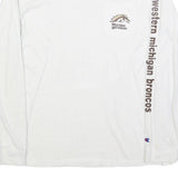 CHAMPION Mens White Western Michigan Broncos Graphic Long Sleeve Crew Neck XL