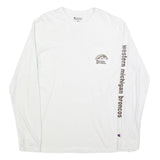 CHAMPION Mens White Western Michigan Broncos Graphic Long Sleeve Crew Neck XL