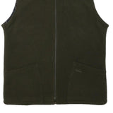 BARBOUR Mens Green Gilet L Polyester Blend Plain Zip Casual Comfortable