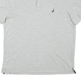 NAUTICA Mens Grey Polo Shirt XL Cotton Blend Short Sleeve Plain Casual