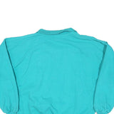 CRAZY SHIRT Mens Turquoise Pullover Sweatshirt M Pebble Beach Polo Collar