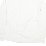 TOMMY HILFIGER Womens White Cotton Blend Shirt UK 10 Long Sleeve Button Collar