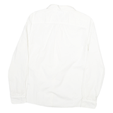 TOMMY HILFIGER Womens White Cotton Blend Shirt UK 10 Long Sleeve Button Collar