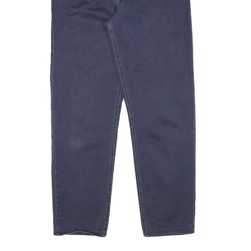 LEE Mens Relaxed Blue Cotton Blend Zip Trousers W28 L27 Casual Comfort
