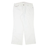 TOMMY HILFIGER Womens Relaxed White Cotton Blend Jeans W38 L31 Zip Pocket