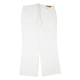 TOMMY HILFIGER Womens Relaxed White Cotton Blend Jeans W38 L31 Zip Pocket