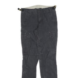 DICKIES Womens Slim Black Cotton Blend Slim Cargo Trousers W26 L32 Workwear