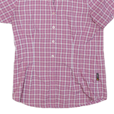 JACK WOLFSKIN Womens Pink & White Check Summer Shirt UK 10 Lightweight Outdoor