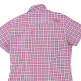 JACK WOLFSKIN Womens Pink & White Check Summer Shirt UK 10 Lightweight Outdoor