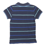 LYLE & SCOTT Mens Blue & Light Blue Striped Short Sleeve Polo Shirt S Cotton