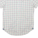TOMMY HILFIGER Mens White & Multi Check Shirt M Cotton Blend Classic Casual